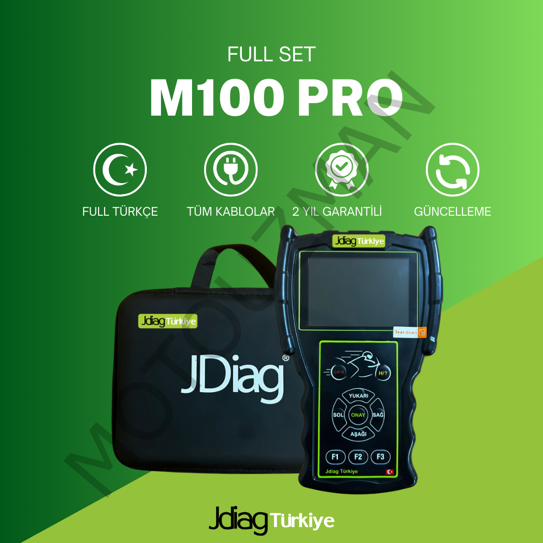 JDiag M100 Pro Motosiklet Arıza Tespit Cihazı Full Set 20 Kablo